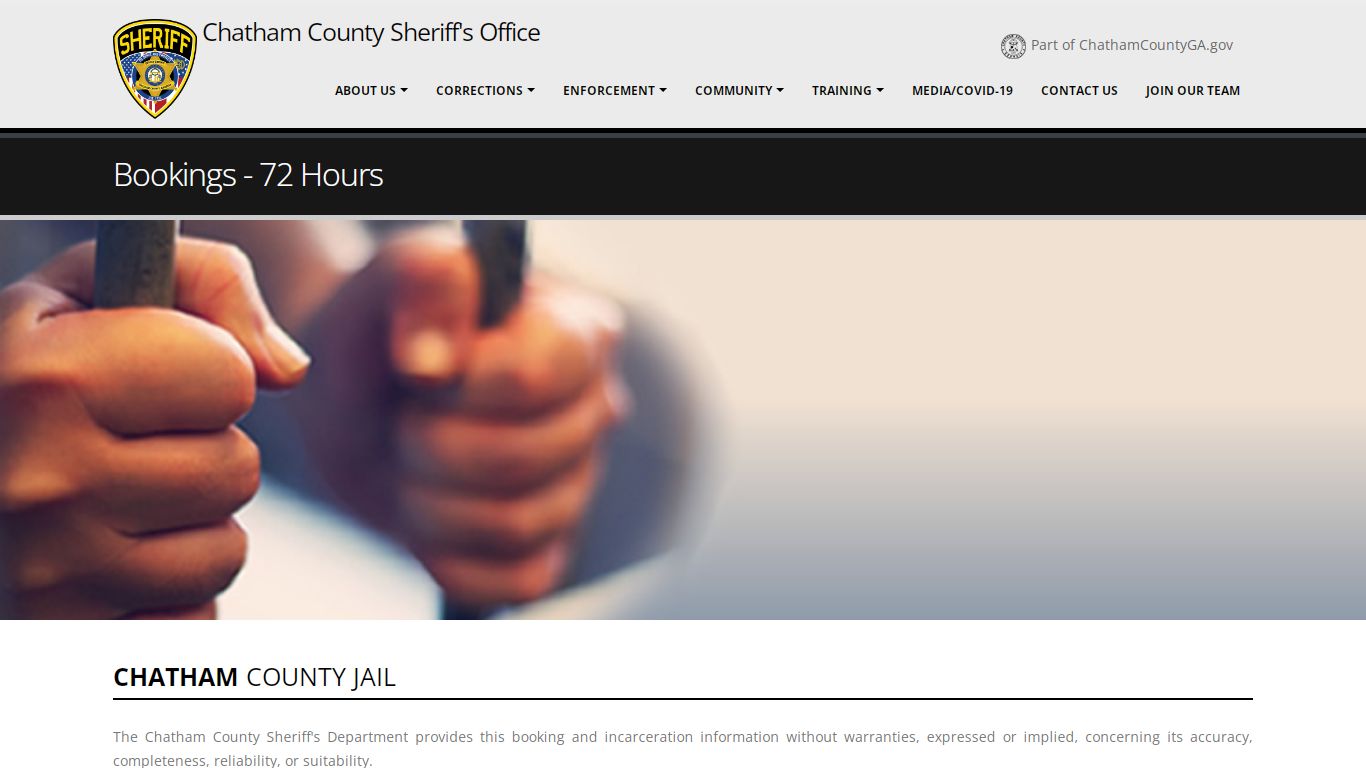 Chatham County Sheriff's Office - Bookings - 72 Hours